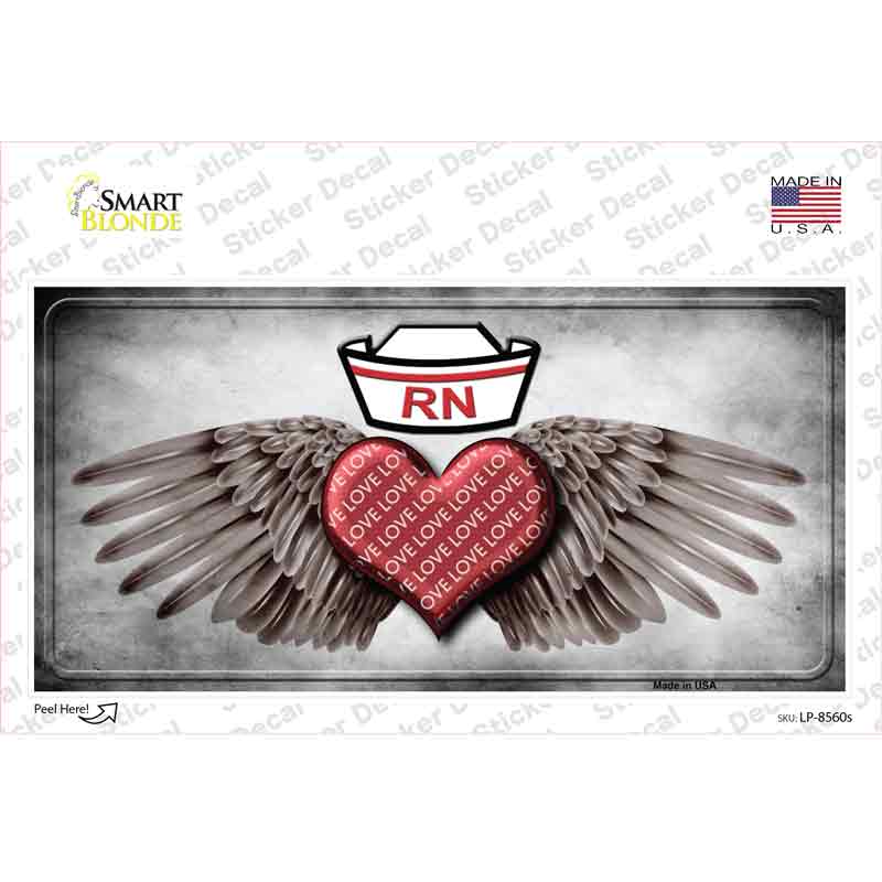 Love RN Novelty Sticker Decal Small