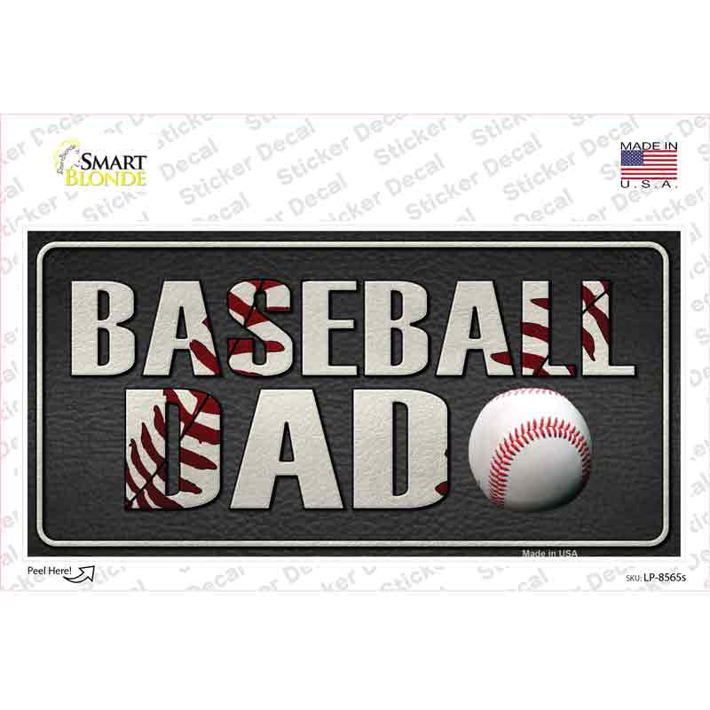 Baseball Dad Novelty Sticker Decal Small