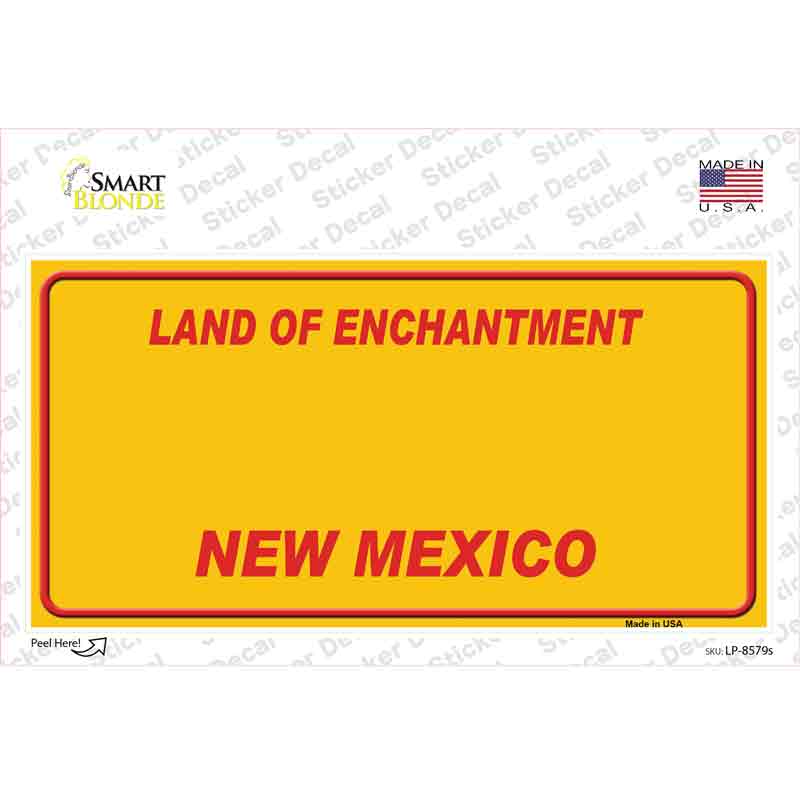 New Mexico Yellow Novelty Sticker Decal Small