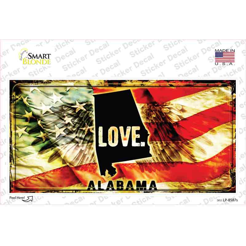 Alabama Love Novelty Sticker Decal Small