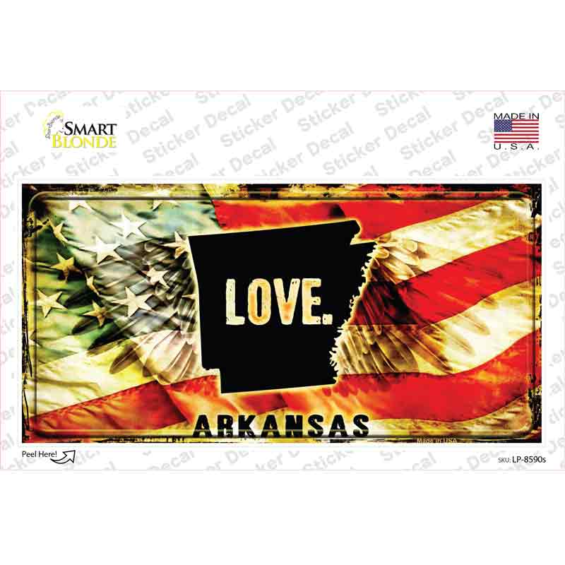 Arkansas Love Novelty Sticker Decal Small