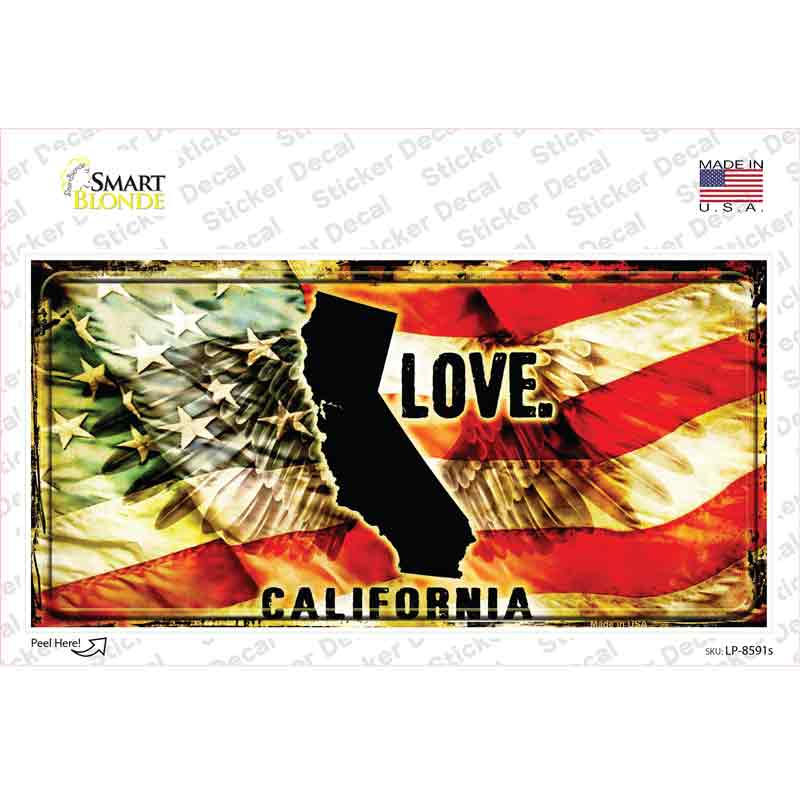 California Love Novelty Sticker Decal Small