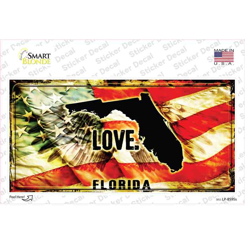 Florida Love Novelty Sticker Decal Small