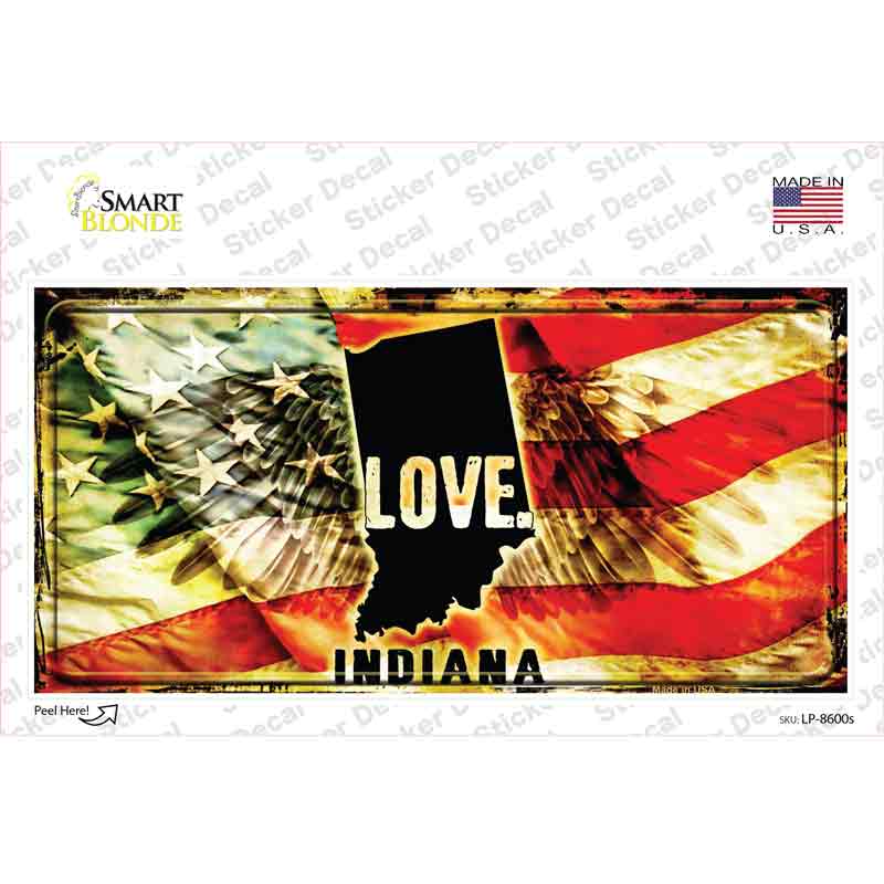 Indiana Love Novelty Sticker Decal Small