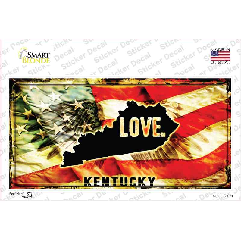 Kentucky Love Novelty Sticker Decal Small