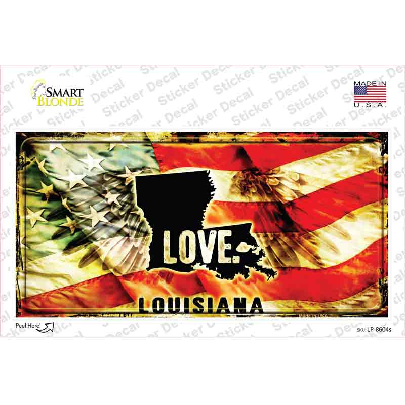 Louisiana Love Novelty Sticker Decal Small