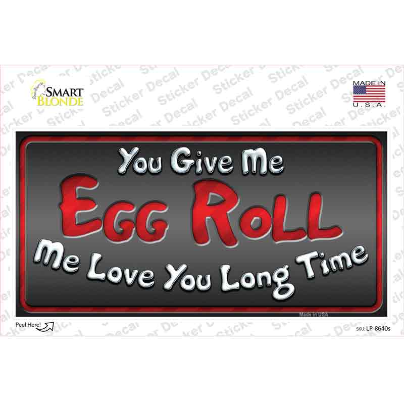 Egg Roll Novelty Sticker Decal