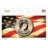 POW MIA With USA Flag Novelty Sticker Decal Small