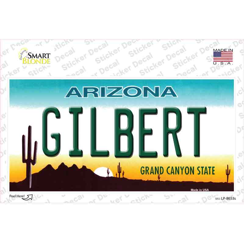 Gilbert Arizona Novelty Sticker Decal Small