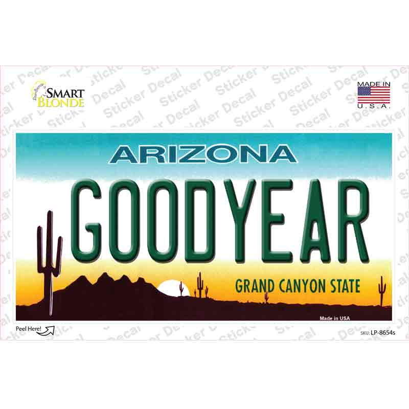 Goodyear Arizona Novelty Sticker Decal Small