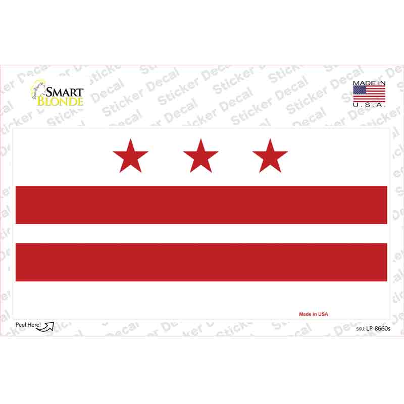 Washington DC Flag Novelty Sticker Decal Small