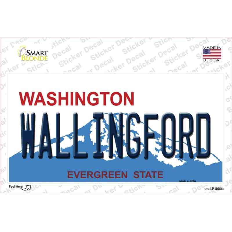 Washington Wallingford Novelty Sticker Decal Small