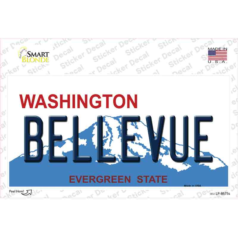 Bellevue Washington Novelty Sticker Decal Small