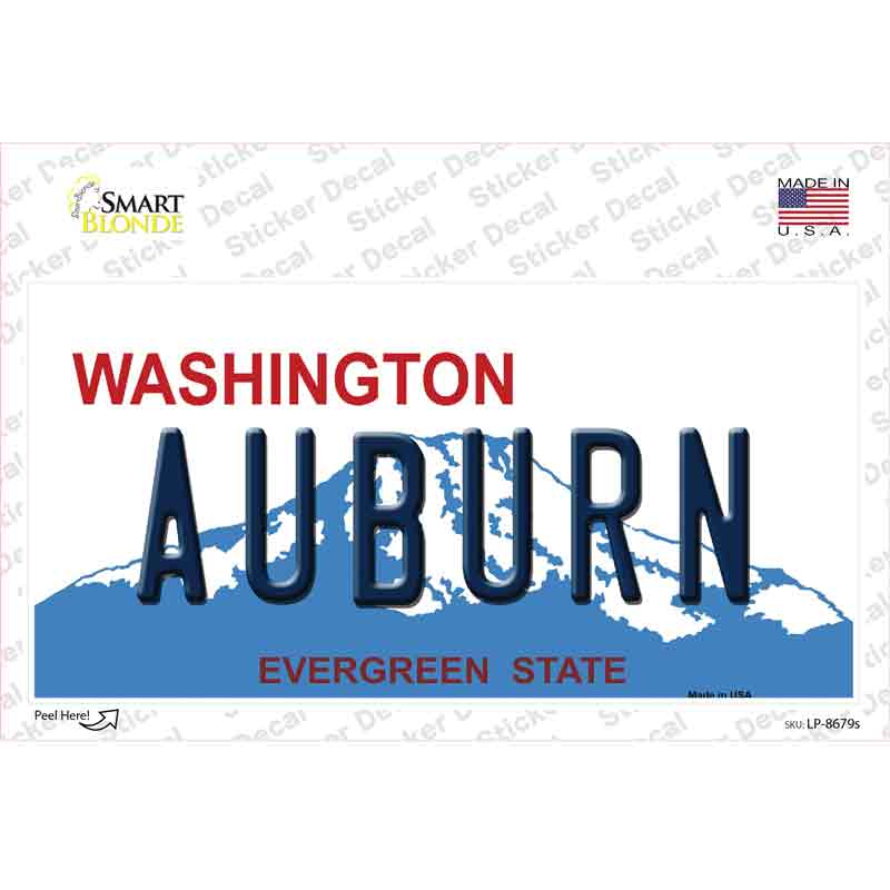 Auburn Washington Novelty Sticker Decal Small