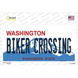 Biker Crossing Washington Novelty Sticker Decal Small