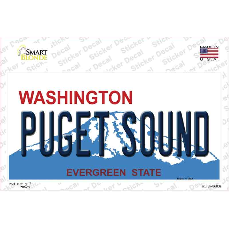 Puget Sound Washington Novelty Sticker Decal Small