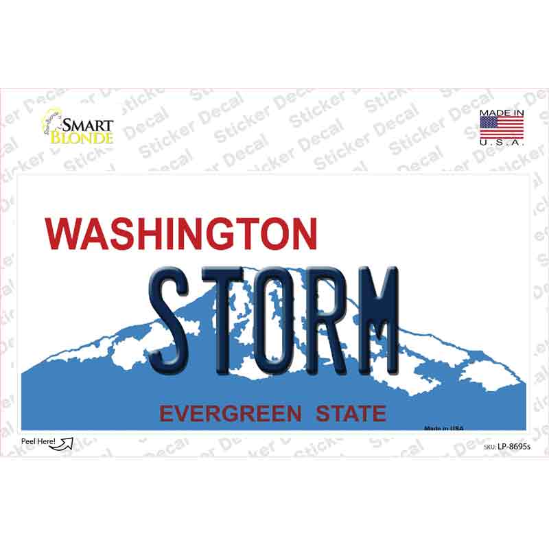 Storm Washington Novelty Sticker Decal Small