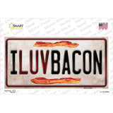 I Luv Bacon Novelty Sticker Decal