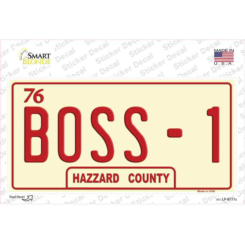 Boss 1 Novelty Sticker Decal Small