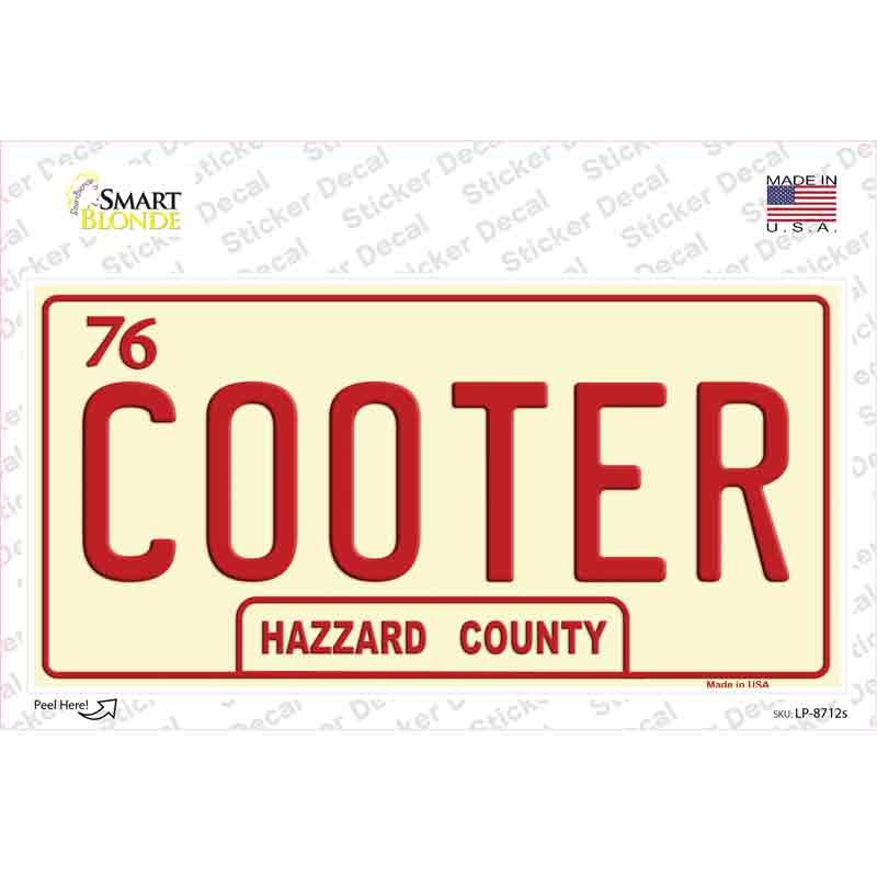 Cooter Novelty Sticker Decal Small