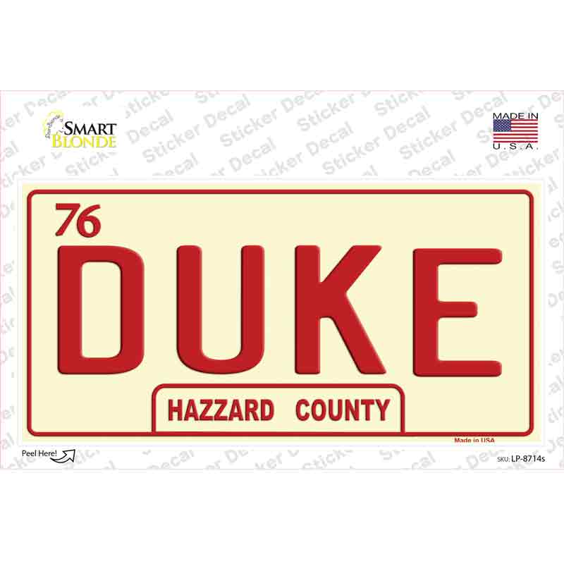 Duke Novelty Sticker Decal Small