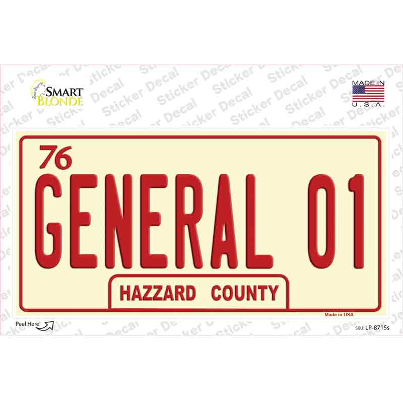 General 01 Novelty Sticker Decal Small