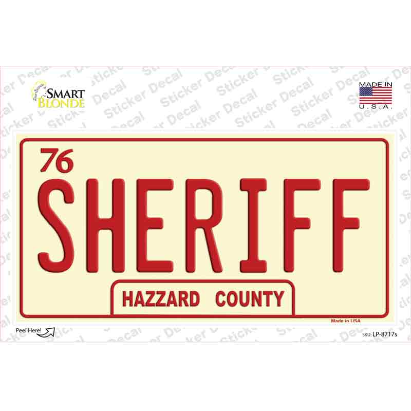 Sheriff Novelty Sticker Decal Small