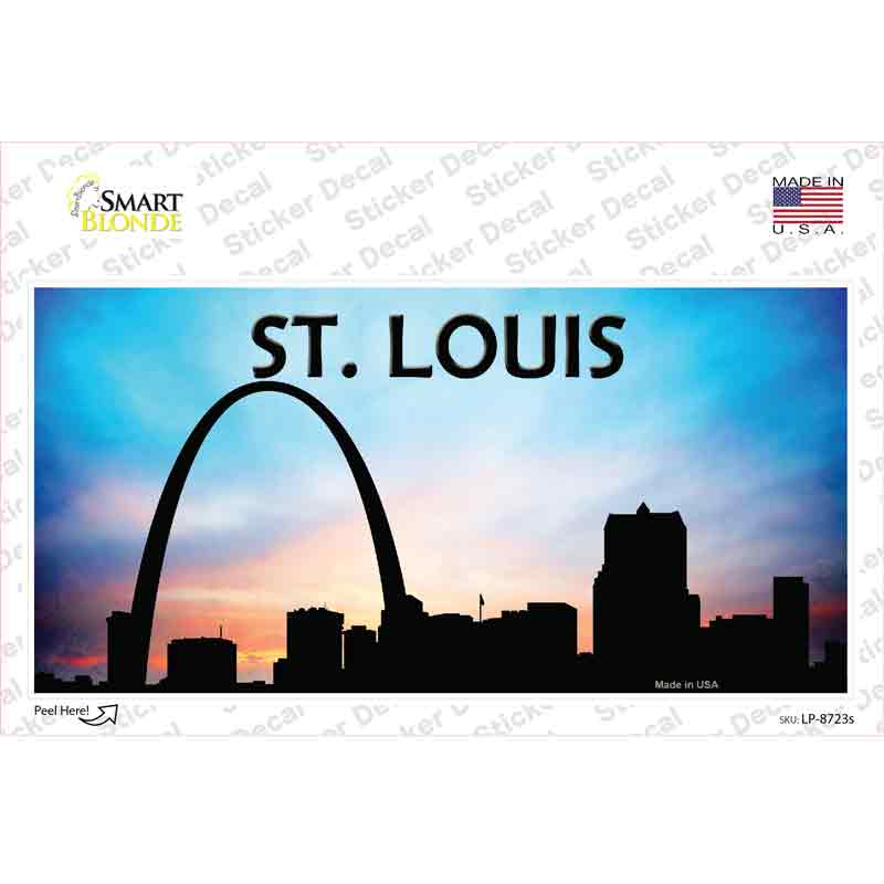 St Louis Silhouette Novelty Sticker Decal Small