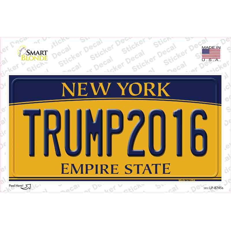 Trump 2016 Novelty Sticker Decal Small