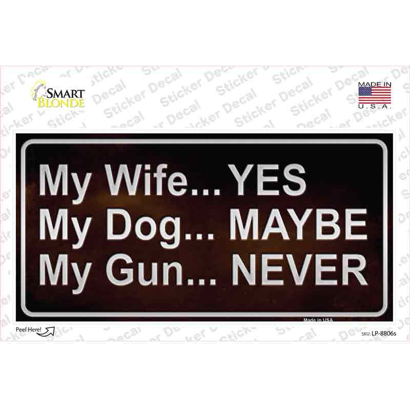 My Gun Novelty Sticker Decal Small