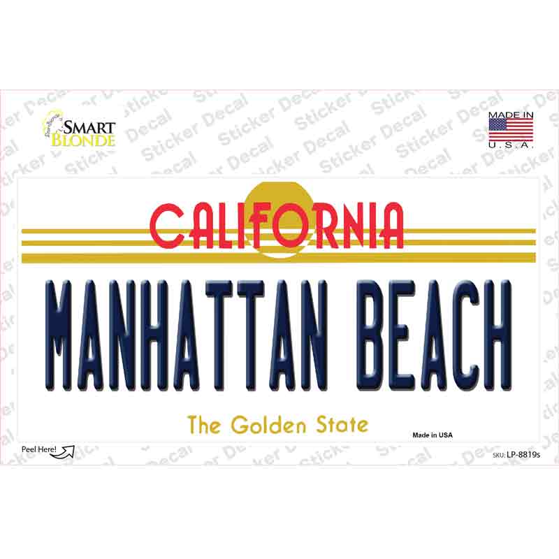 Manhattan Beach CA Novelty Sticker Decal Small