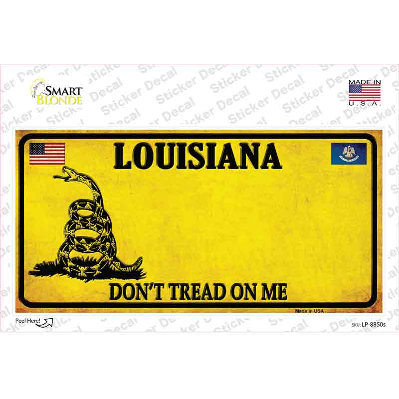 Louisiana Dont Tread On Me Novelty Sticker Decal