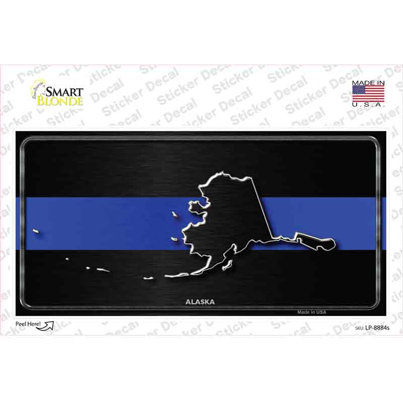 Alaska Thin Blue Line Novelty Sticker Decal Small