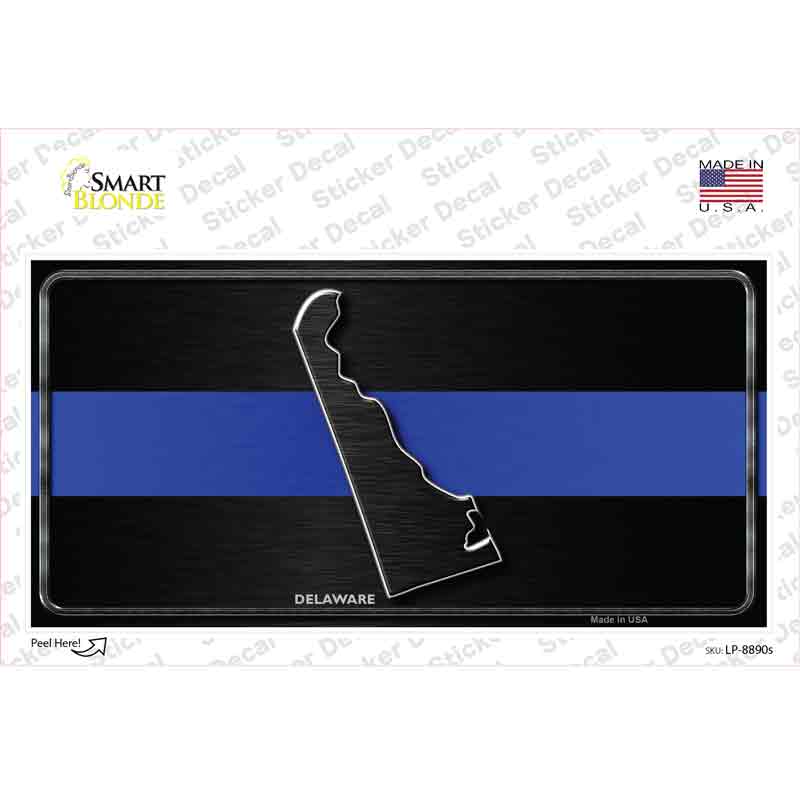Delaware Thin Blue Line Novelty Sticker Decal