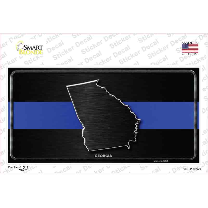 Georgia Thin Blue Line Novelty Sticker Decal Small