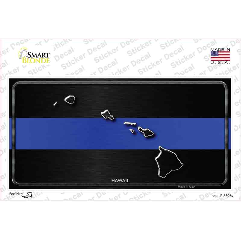 Hawaii Thin Blue Line Novelty Sticker Decal Small