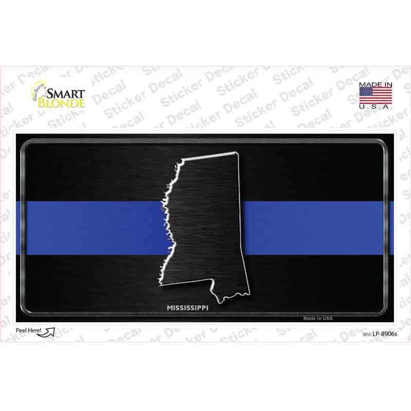 Mississippi Thin Blue Line Novelty Sticker Decal Small