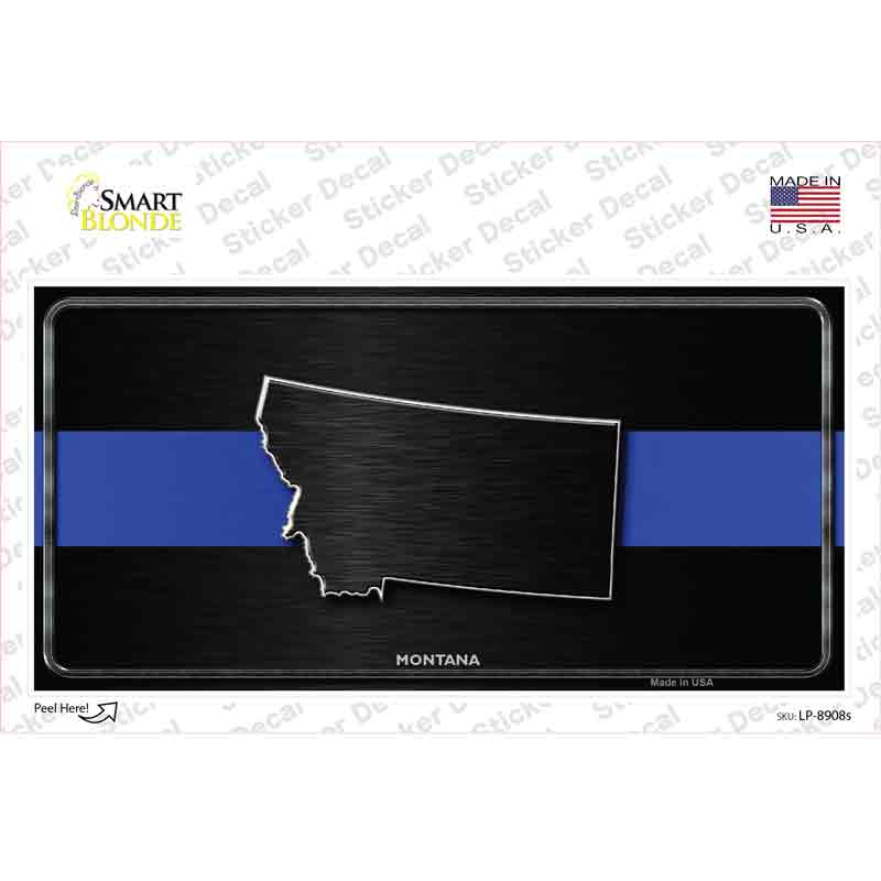 Montana Thin Blue Line Novelty Sticker Decal Small