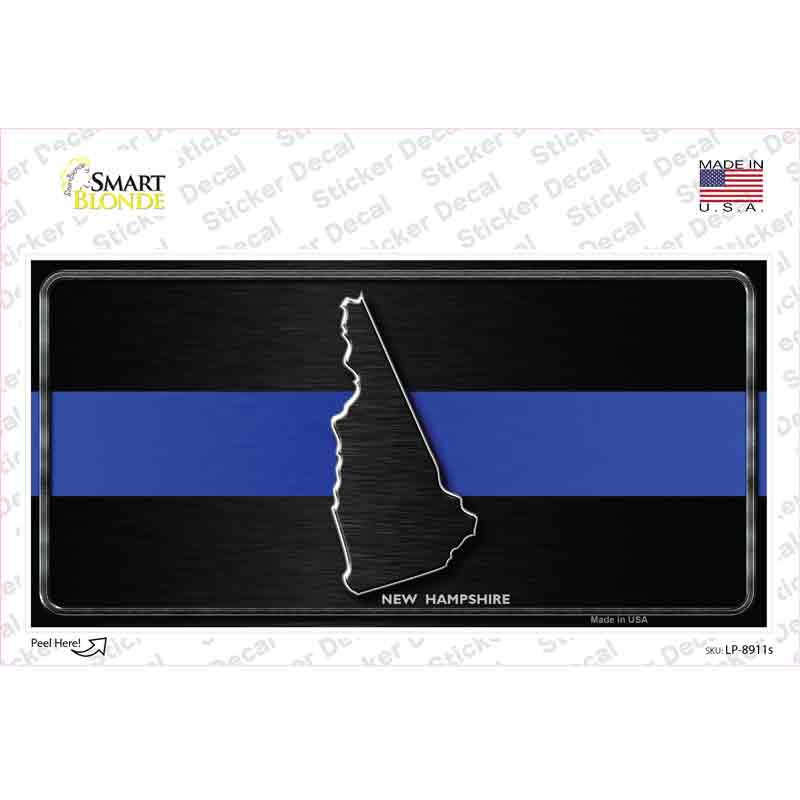 New Hampshire Thin Blue Line Novelty Sticker Decal Small