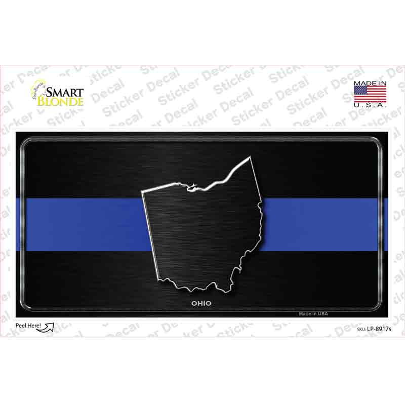 Ohio Thin Blue Line Novelty Sticker Decal Small