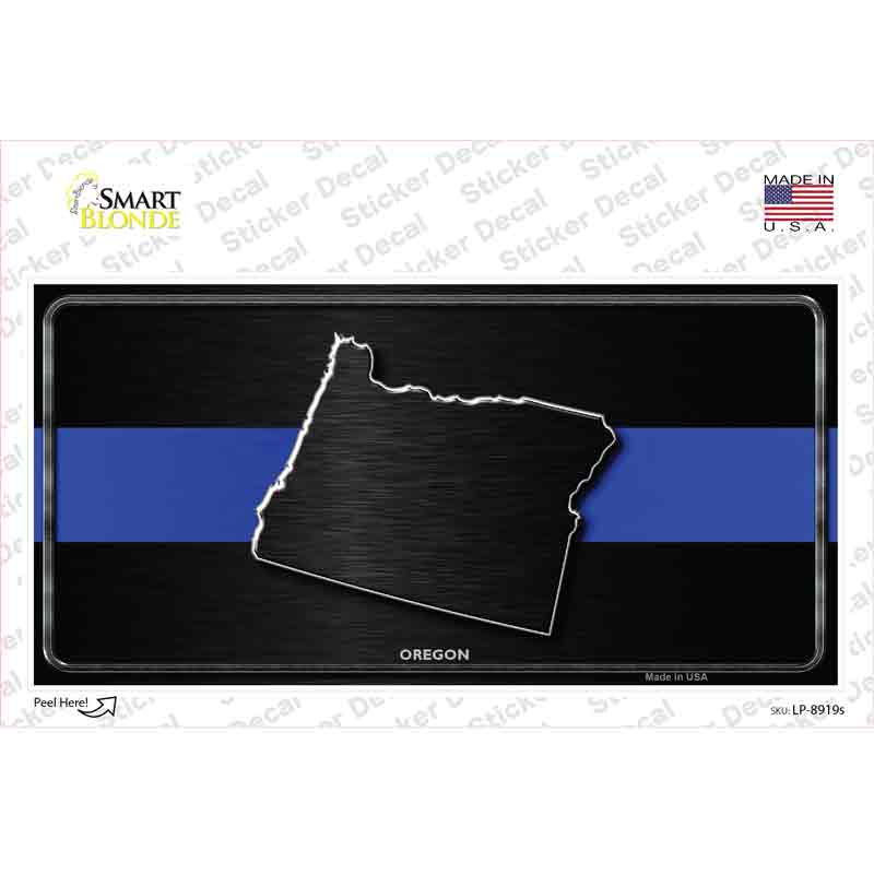 Oregon Thin Blue Line Novelty Sticker Decal Small