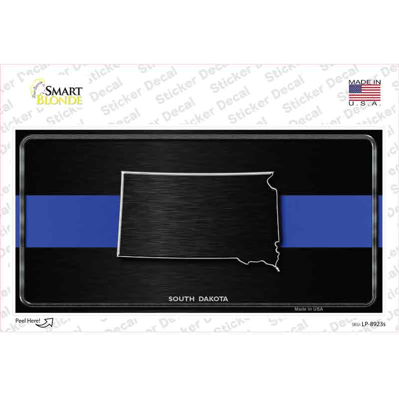 South Dakota Thin Blue Line Novelty Sticker Decal Small