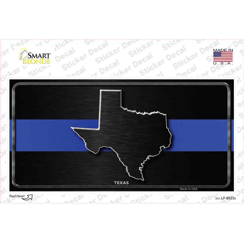 Texas Thin Blue Line Novelty Sticker Decal Small