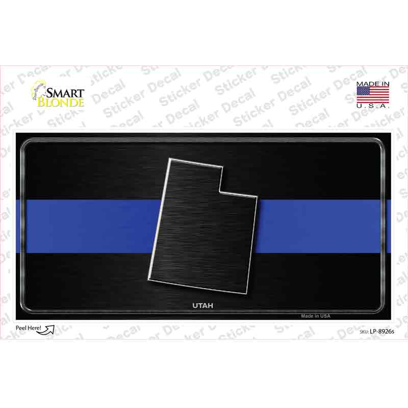 Utah Thin Blue Line Novelty Sticker Decal Small