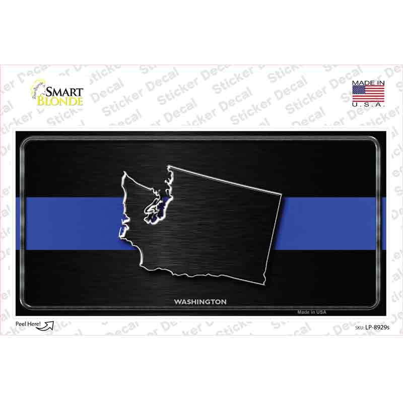 Washington Thin Blue Line Novelty Sticker Decal Small