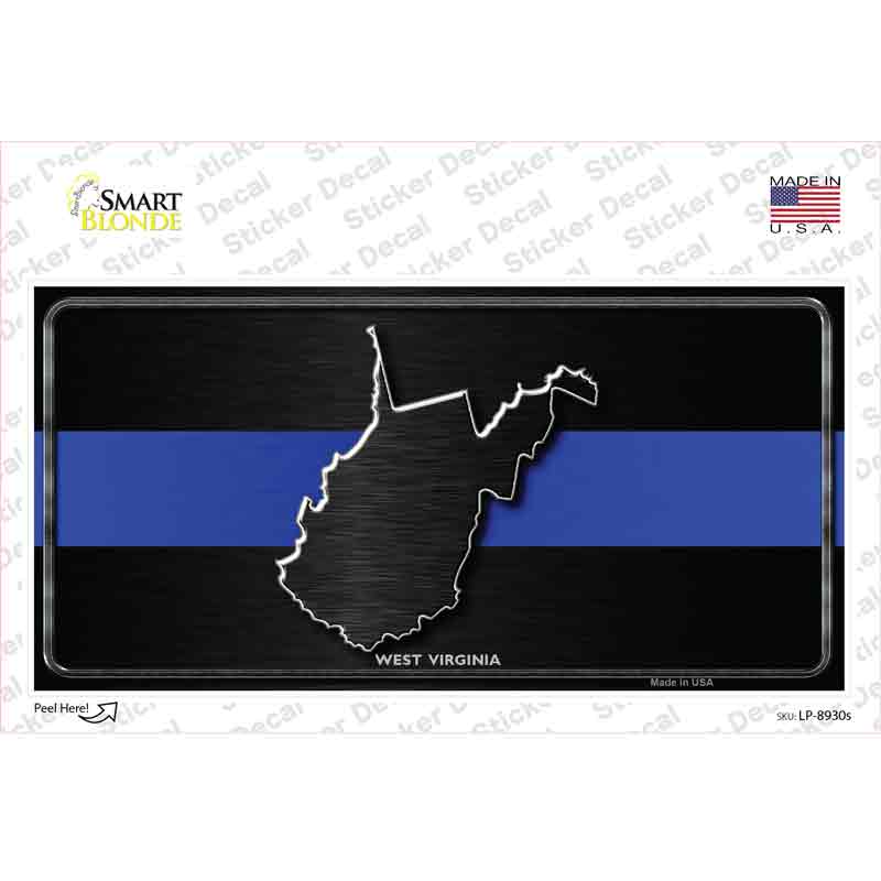 West Virginia Thin Blue Line Novelty Sticker Decal Small