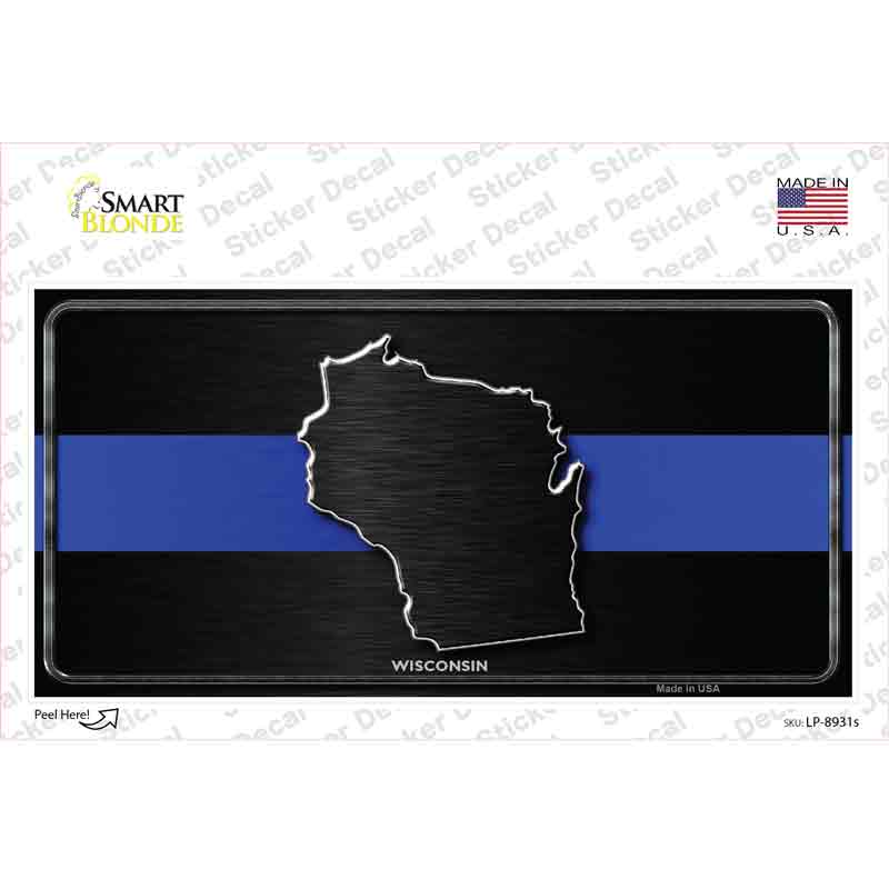 Wisconsin Thin Blue Line Novelty Sticker Decal Small