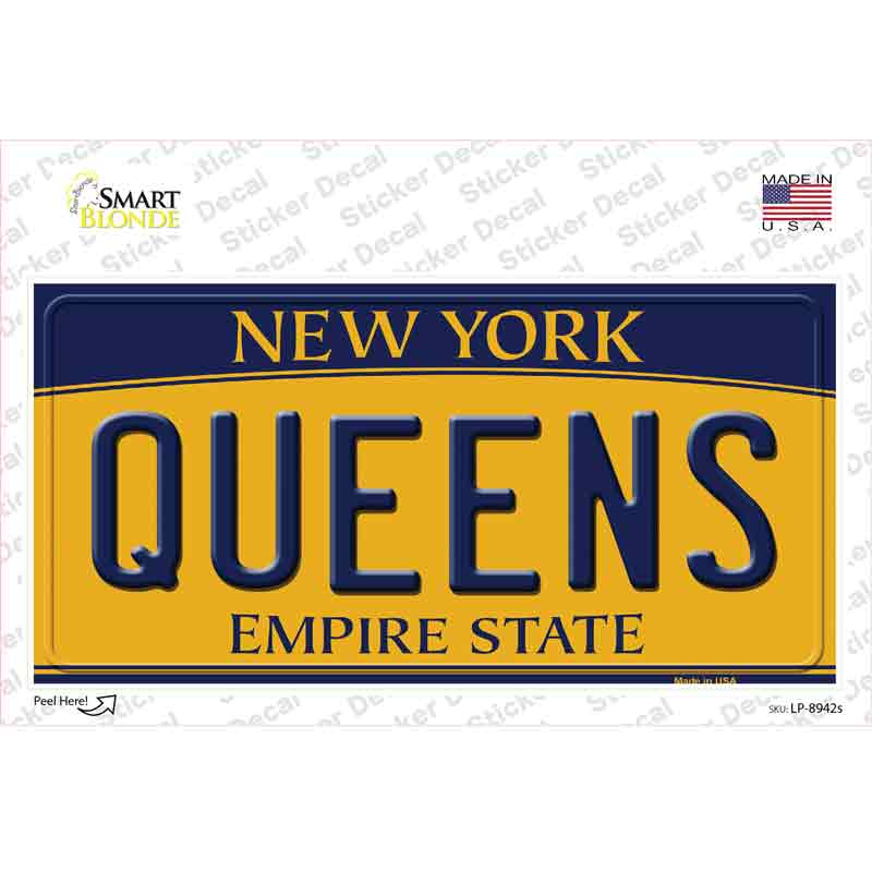 Queens New York Novelty Sticker Decal Small