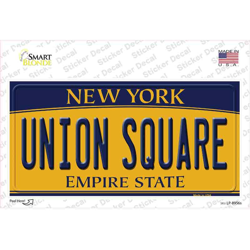 Union Square New York Novelty Sticker Decal Small