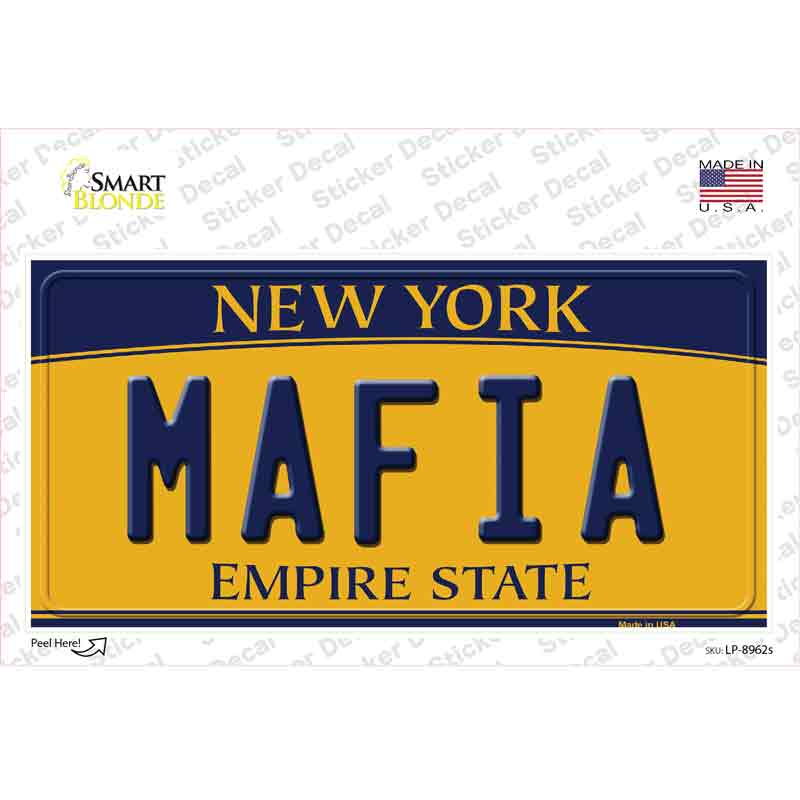 Mafia New York Novelty Sticker Decal Small